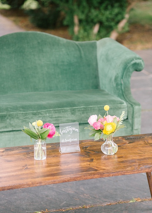 Colorful and cheerful outdoor wedding with specialty and vintage rentals by Paisley & Jade 