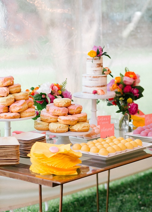 Colorful and cheerful outdoor wedding with specialty and vintage rentals by Paisley & Jade 