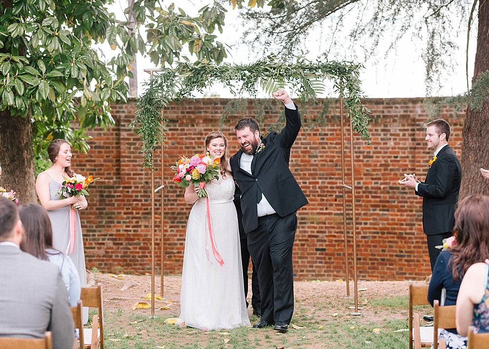 Colorful and cheerful outdoor wedding with specialty and vintage rentals by Paisley & Jade