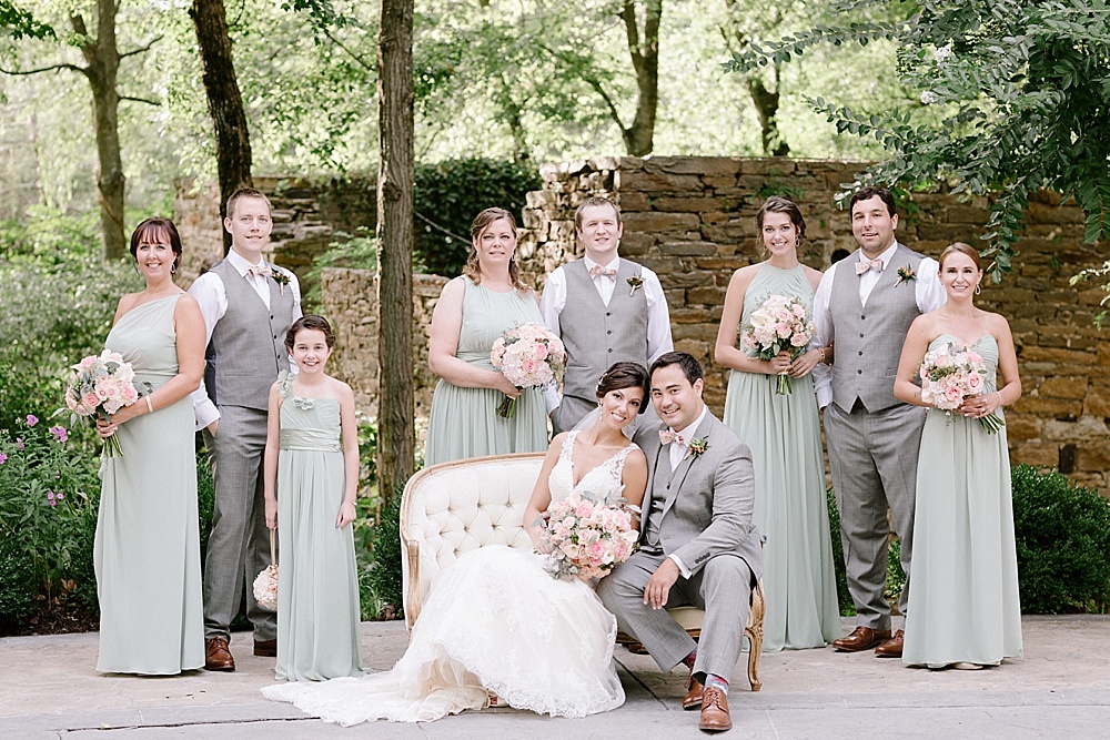 Elegant pastel colored wedding at The Mill At Fine Creek with images by David Abel Photography and specialty rentals by Paisley & Jade