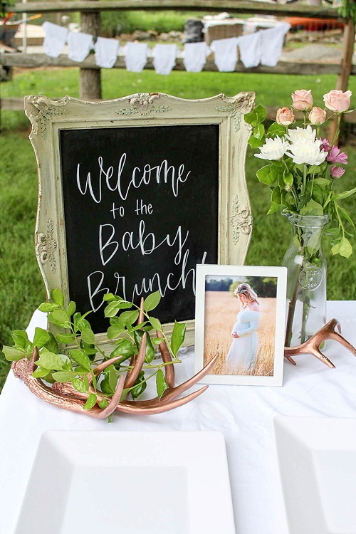 Beautiful boho baby shower with specialty and vintage rentals by Paisley & Jade