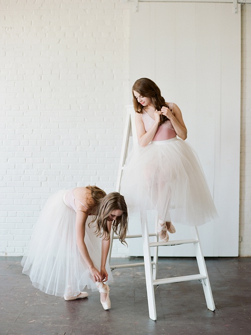 Gorgeous ballerina photo shoot by Abby Grace Photography with space and prop rentals by Paisley & Jade