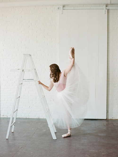 Gorgeous ballerina photo shoot by Abby Grace Photography with space and prop rentals by Paisley & Jade