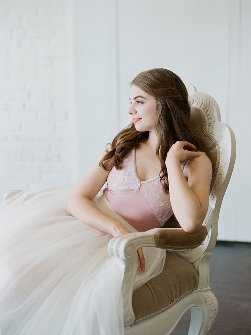 Gorgeous ballerina photo shoot by Abby Grace Photography with space and prop rentals by Paisley & Jade