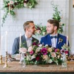 Gorgeous styled shoot with two handsome grooms at Highpoint and Moore with space, vintage and specialty rentals by Paisley and Jade