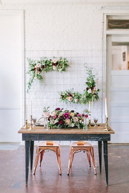 Gorgeous styled shoot with two handsome grooms at Highpoint and Moore with space, vintage and specialty rentals by Paisley and Jade 