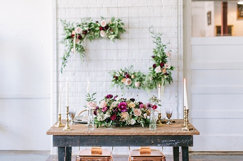 Gorgeous styled shoot with two handsome grooms at Highpoint and Moore with space, vintage and specialty rentals by Paisley and Jade 