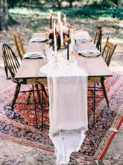 Romantic Fall Wooden Styled Shoot with vintage and specialty rentals by Paisley & Jade