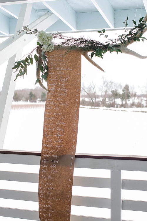 Winter and Holiday Wedding Inspiration with specialty rentals provided by Paisley & Jade