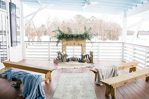 Winter and Holiday Wedding Inspiration with specialty rentals provided by Paisley & Jade