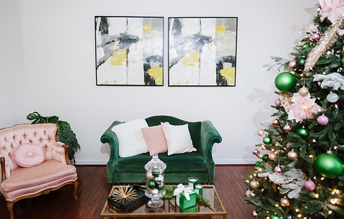 Gorgeous Girls Night Holiday Party featuring specialty and vintage rentals by Paisley and Jade 