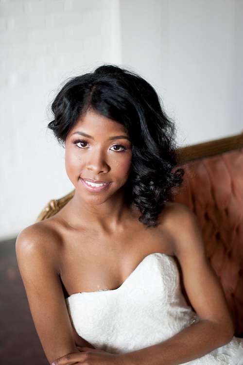 Breathtaking bridal portrait session by IYQ photography in the showroom at Highpoint and Moore with space and prop rentals by Paisley & Jade