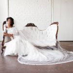 Breathtaking bridal portrait session by IYQ photography in the showroom at Highpoint and Moore with space and prop rentals by Paisley & Jade