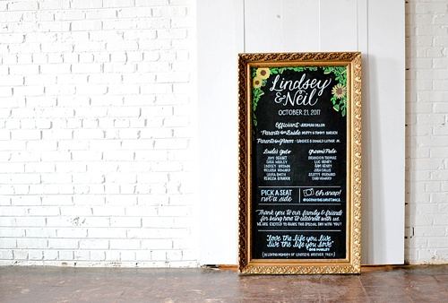 Gorgeous custom hand-lettered menus and seating charts for events and weddings by Paisley Jade