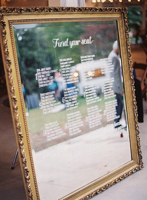 Seating Chart Frame Wedding