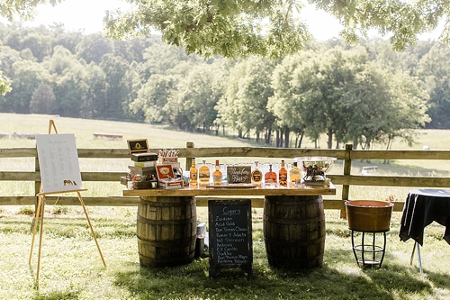 Rustic chic wedding at Deep Run Hunt Club in Virginia with specialty and vintage rentals by Paisley & Jade 