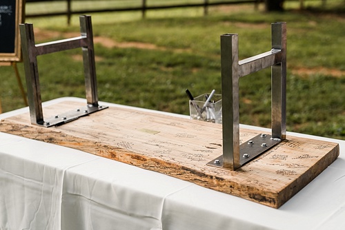 Rustic chic wedding at Deep Run Hunt Club in Virginia with specialty and vintage rentals by Paisley & Jade