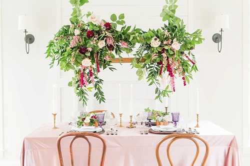 Gorgeous summer wedding styled shoot at the Katelyn James Workshop with specialty and vintage rentals by Paisley & Jade 
