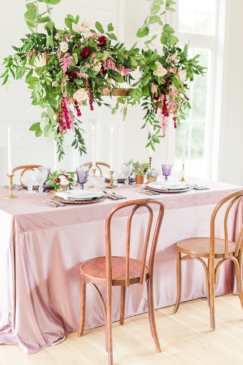 Gorgeous summer wedding styled shoot at the Katelyn James Workshop with specialty and vintage rentals by Paisley & Jade 