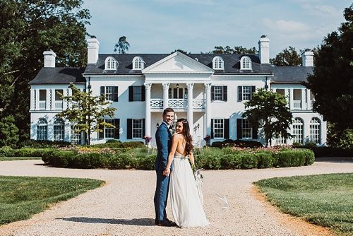 Charming outdoor vineyard wedding in Charlottesville with specialty and vintage rentals provided by Paisley & Jade