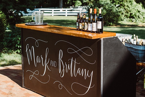 Charming outdoor vineyard wedding in Charlottesville with specialty and vintage rentals provided by Paisley & Jade 