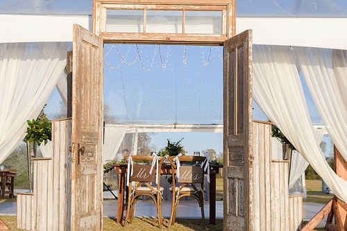 Rustic chic wedding in Suffolk, Virginia with specialty and vintage rentals by Paisley & Jade 