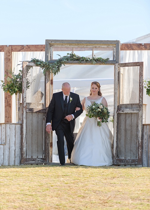 Rustic chic wedding in Suffolk, Virginia with specialty and vintage rentals by Paisley & Jade 