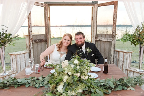 Rustic chic wedding in Suffolk, Virginia with specialty and vintage rentals by Paisley & Jade 