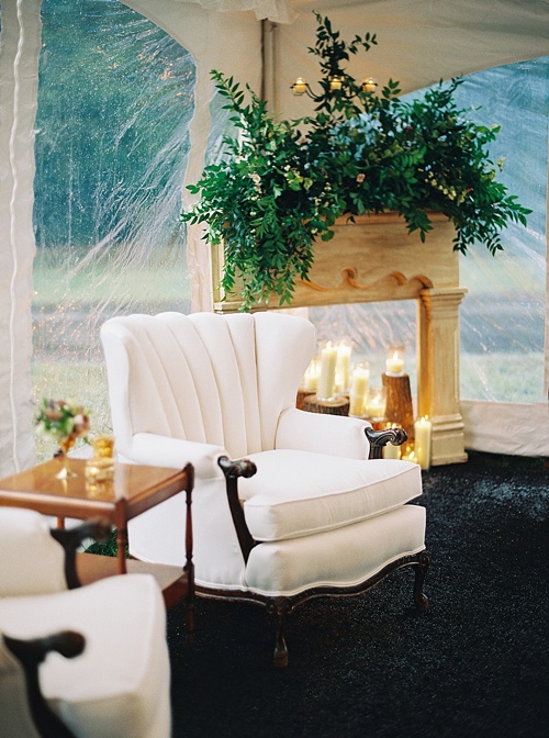 Elegant outdoor wedding in Virginia with specialty and vintage rentals provided by Paisley & Jade 