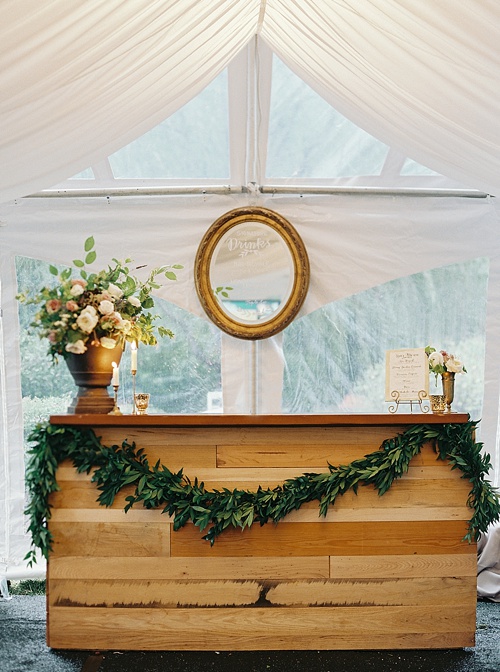 Elegant outdoor wedding in Virginia with specialty and vintage rentals provided by Paisley & Jade 