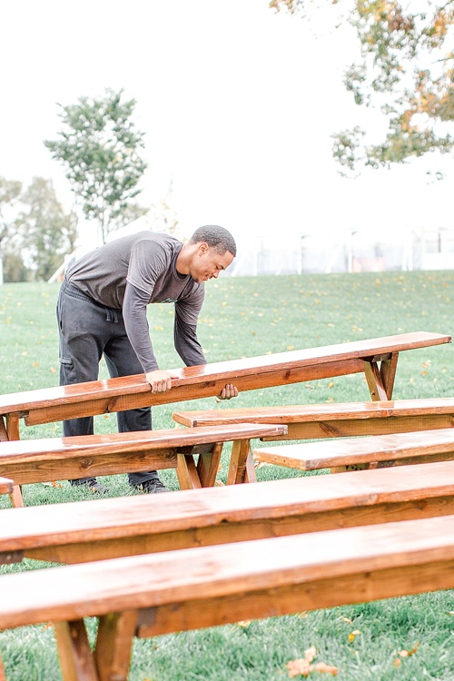 P&J Signature Installation Service in action at Upper Shirley Vineyards and documented by Bri & Wes Photography