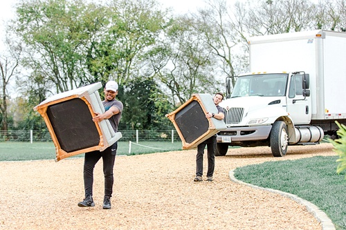 P&J Signature Installation Service in action at Upper Shirley Vineyards and documented by Bri & Wes Photography