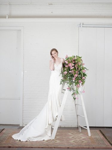 Gorgeous Spring editorial bridal shoot for Washingtonian Bride & Groom Magazine with space and vintage and specialty rentals provided by Paisley & Jade