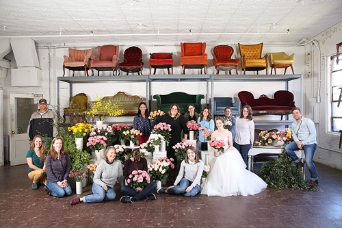 Gorgeous Spring editorial bridal shoot for Washingtonian Bride & Groom Magazine with space and vintage and specialty rentals provided by Paisley & Jade 