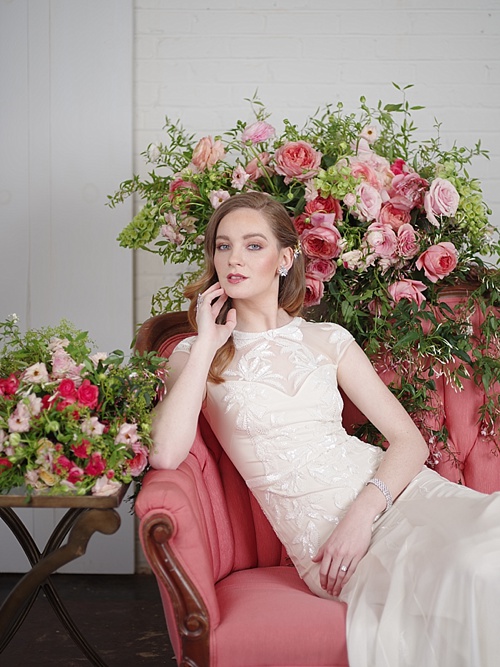 Gorgeous Spring editorial bridal shoot for Washingtonian Bride & Groom Magazine with space and vintage and specialty rentals provided by Paisley & Jade 