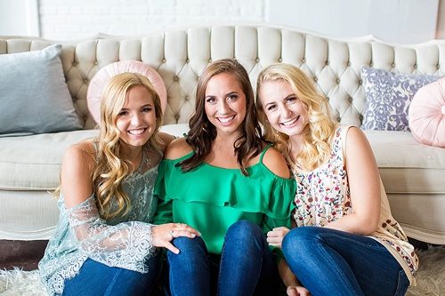 Bright and Colorful Senior Portrait sessions at Highpoint and Moore with Hope Taylor Photography. Inventory and space provided by Paisley and Jade