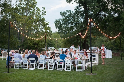 Fun and casual rehearsal dinner at The Clifton Inn with specialty and vintage rentals by Paisley & Jade