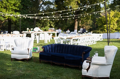 Fun and casual rehearsal dinner at The Clifton Inn with specialty and vintage rentals by Paisley & Jade