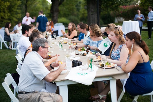 Fun and casual rehearsal dinner at The Clifton Inn with specialty and vintage rentals by Paisley & Jade