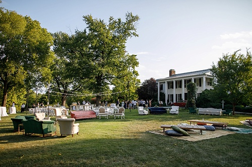 Fun and casual rehearsal dinner at The Clifton Inn with specialty and vintage rentals by Paisley & Jade