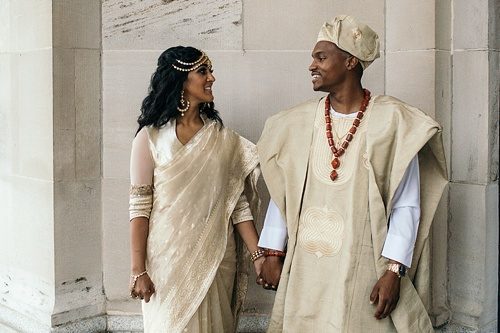 Marvelous multi-cultural wedding at The Science Museum of Virginia with specialty and vintage rentals by Paisley & Jade