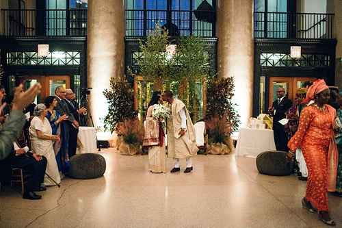 Marvelous multi-cultural wedding at The Science Museum of Virginia with specialty and vintage rentals by Paisley & Jade