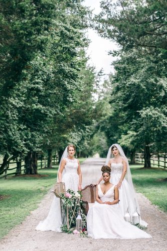 Romantic and elegant wedding inspiration at Seven Springs Farm in Virginia with specialty and vintage rentals by Paisley & Jade