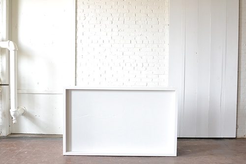 Stunning shadow box bar created by Paisley & Jade that is available to personalize and rent for your next event