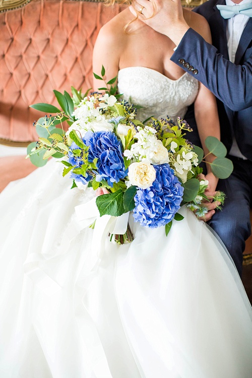 Beautiful white and blue wedding inspiration styled shoot from the Hope Taylor Photography Workshop with space and specialty rentals provided by Paisley & Jade 