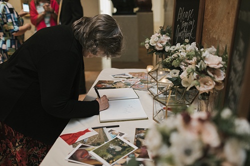 Elegant and modern real wedding at the Virginia Museum of Fine Art with specialty and vintage rentals and custom calligraphy provided by Paisley & Jade