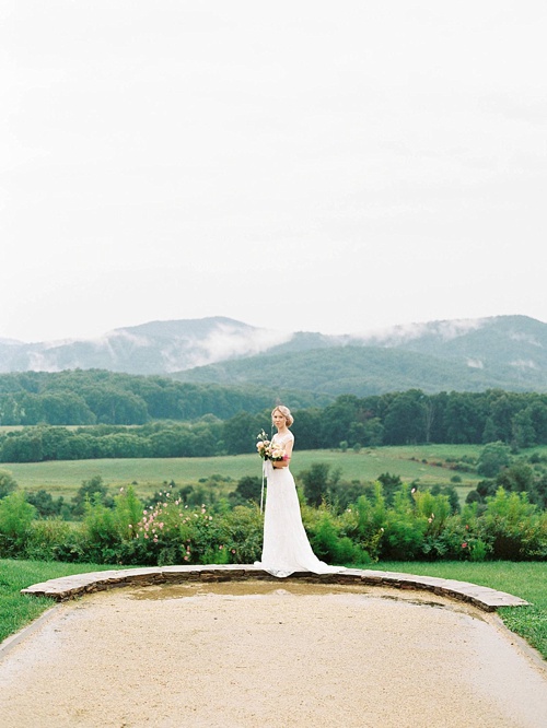 Romantic and elegant wedding inspirations styled shoot at Pippin Hill Vineyards with vintage and specialty rentals by Paisley & Jade