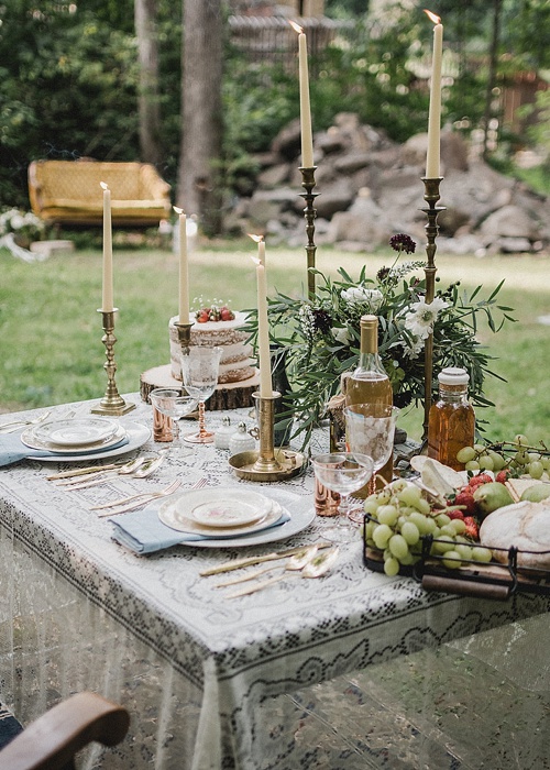 Sweet surprise elopement with specialty and vintage rental pieces provided by Paisley and Jade