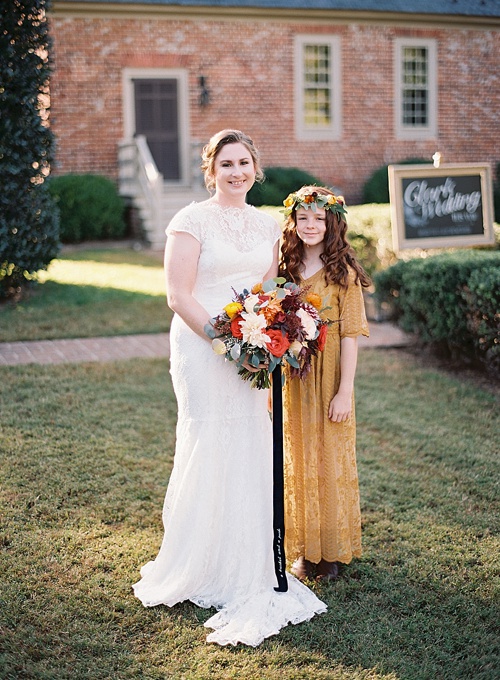 Beautiful Fall wedding at Seven Springs Farm with Star Wars inspiration and specialty and vintage rentals by Paisley & Jade 