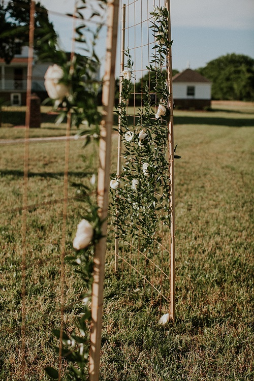 Cool and modern riverside wedding in Virginia with vintage and specialty rentals by Paisley and Jade 